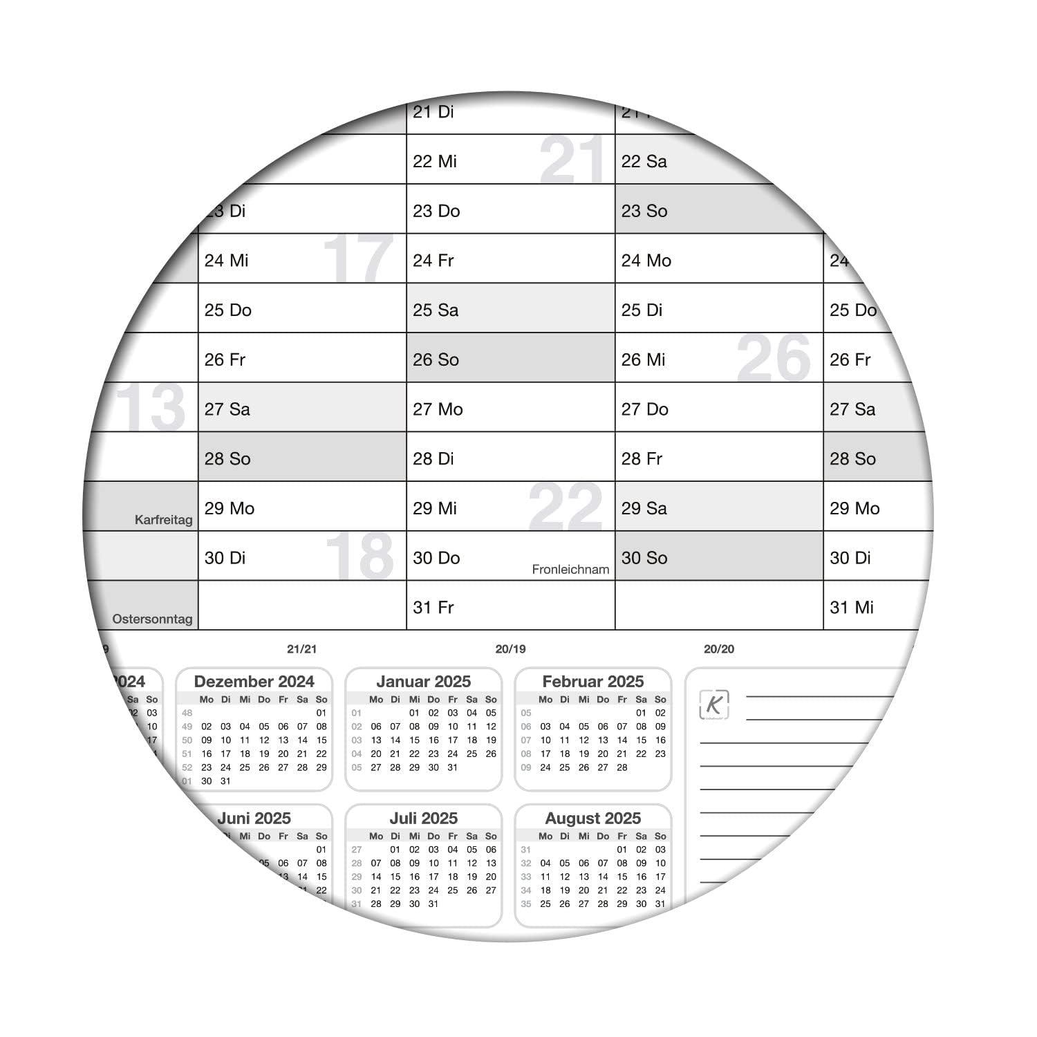XL Schülerkalender 2024/2025 Jahresplaner grau Format: 118,8 x 84cm- DIN A0 - GEROLLT – Schuljahr 2024/25, Schuljahreskalender, Kalender für Schüler und Lehrer, Schulkalender Wandkalender - deutsch