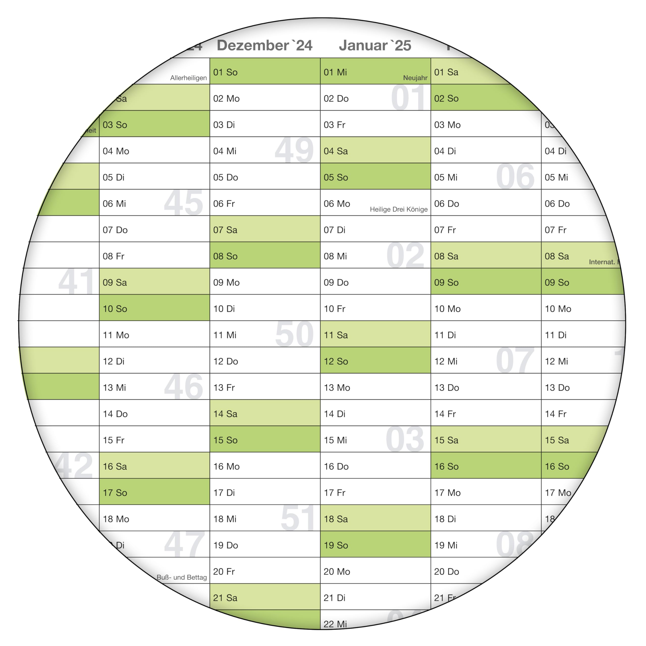 Schülerkalender 2024/2025 Jahresplaner grün Format: 84,0 x 59,0 cm DIN A1 - gefaltet– Schuljahr 2024/25, Schuljahreskalender, Kalender für Schüler und Lehrer, Schulkalender Wandkalender - deutsch