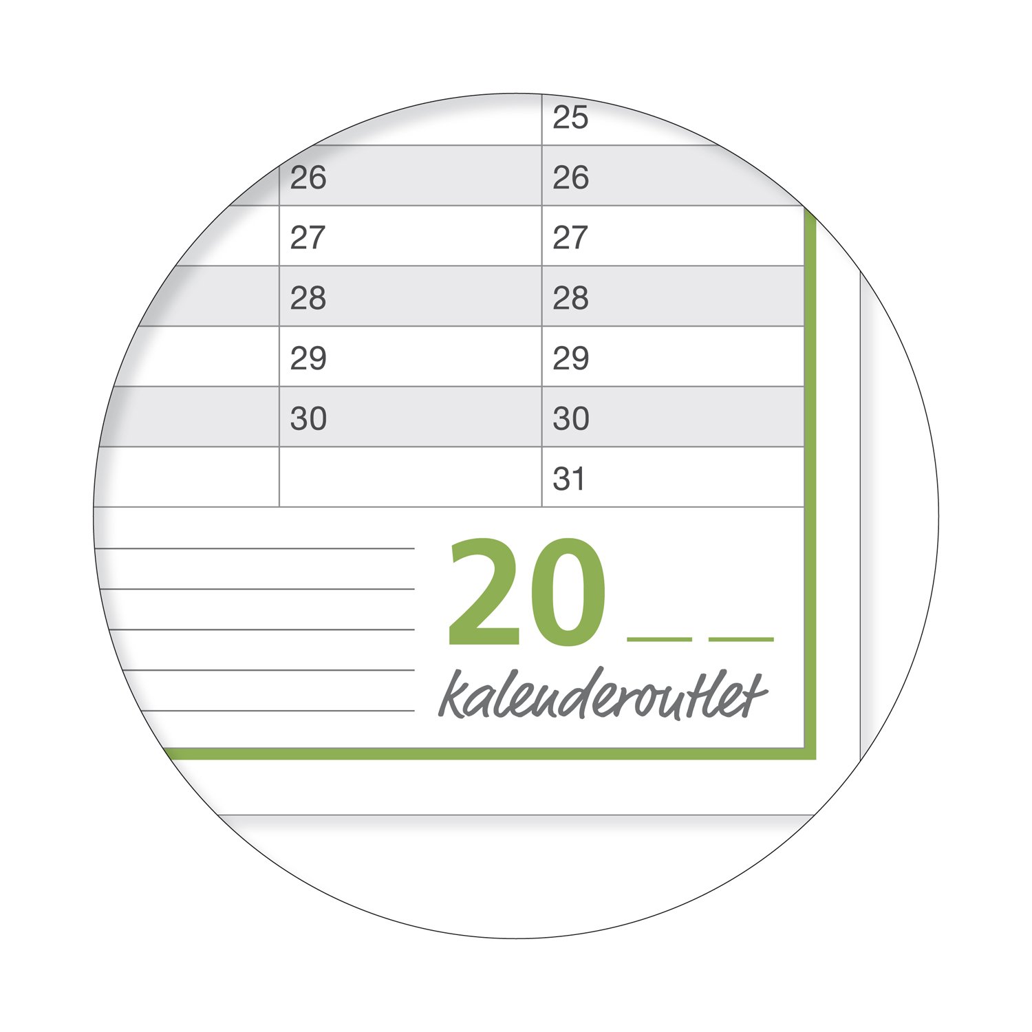 calendario permanente A2 59,4 x 42,0 cm lavabile, arrotolato - italiano 