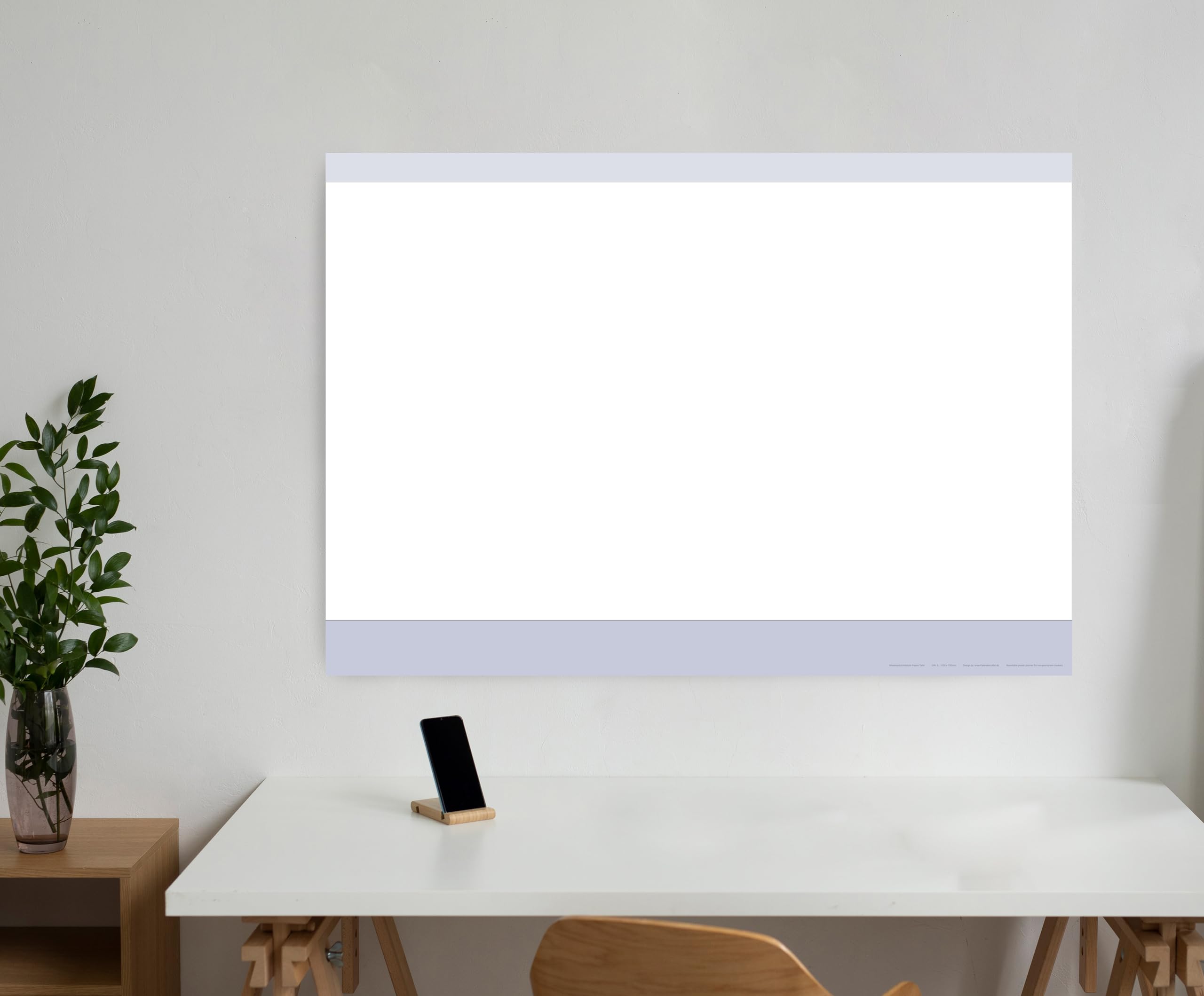 Wiederbeschreibbare Papiertafel feucht abwischbar DIN B1 70 x 100 cm inklusive 4er Marker und Schwamm. Beidseitig beschreibbar für Business-, Schule Familien und andere Projekte. Rückseite weiß