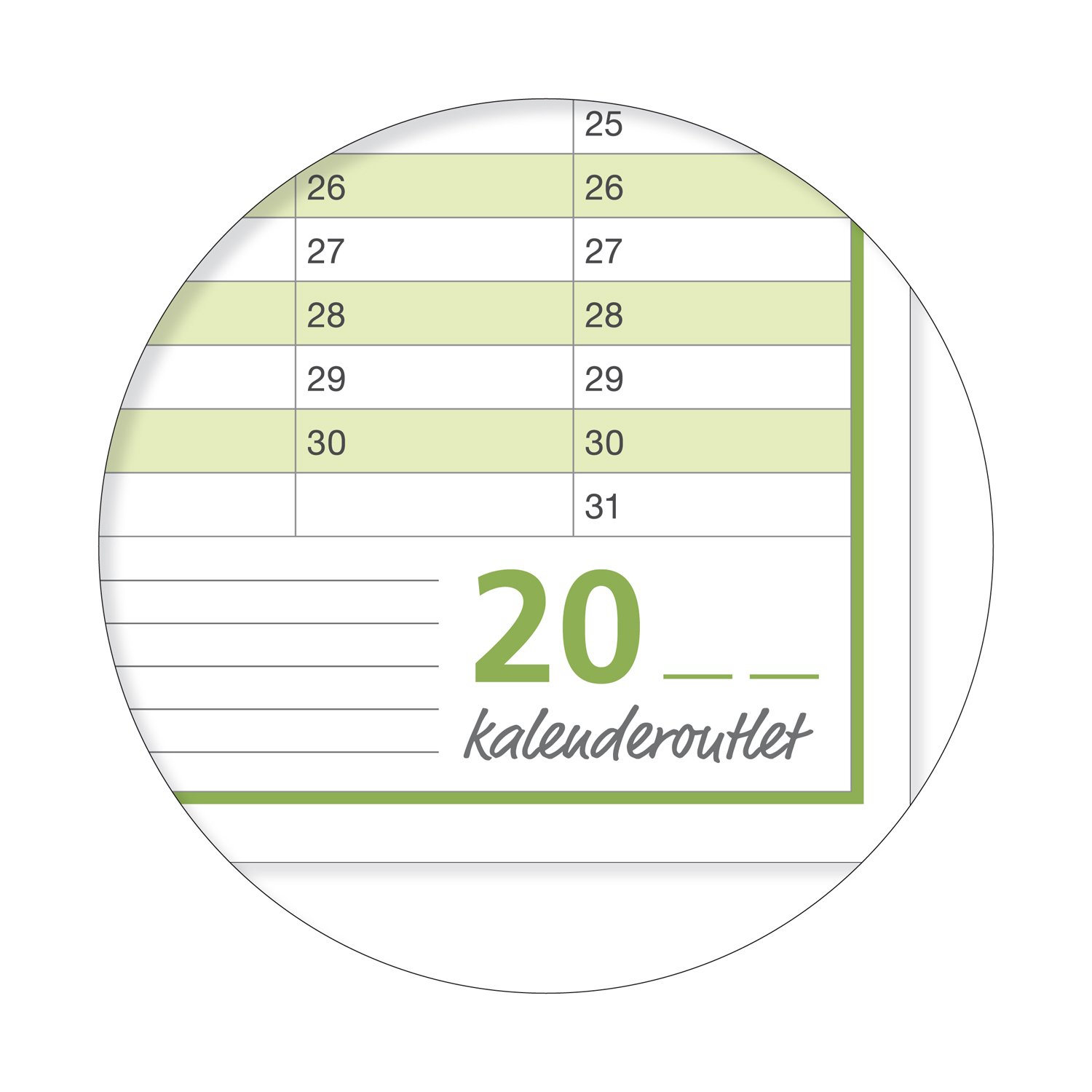 Dauerkalender, Geburtstagskalender, immerwährender Kalender, DIN A2 59,4 x 42,0 cm, 250 gr. Premium Qualitätspapier, feucht abwischbar, mit 1 non-permanent Marker 
