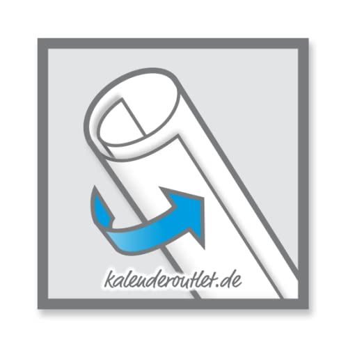 Dauerkalender, Geburtstagskalender, immerwährender Kalender, DIN A2 59,4 x 42,0 cm, 250 gr. Premium Qualitätspapier, feucht abwischbar, mit 1 non-permanent Marker 