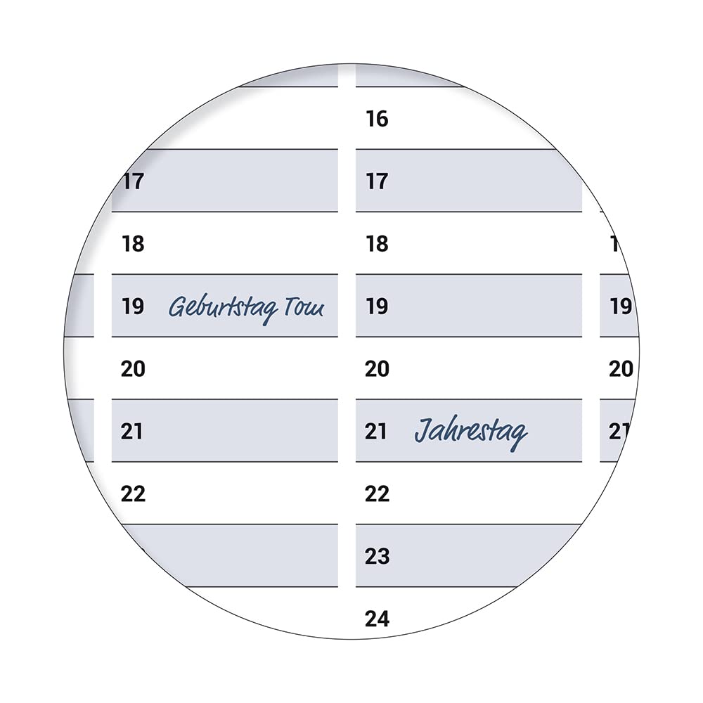 Calendario permanente calendario compleanno calendario da parete perpetuo eterno A2 59,4 x 42,0 cm con pennarello riutilizzabile in modo permanente, lavabile, indipendentemente dall'anno 