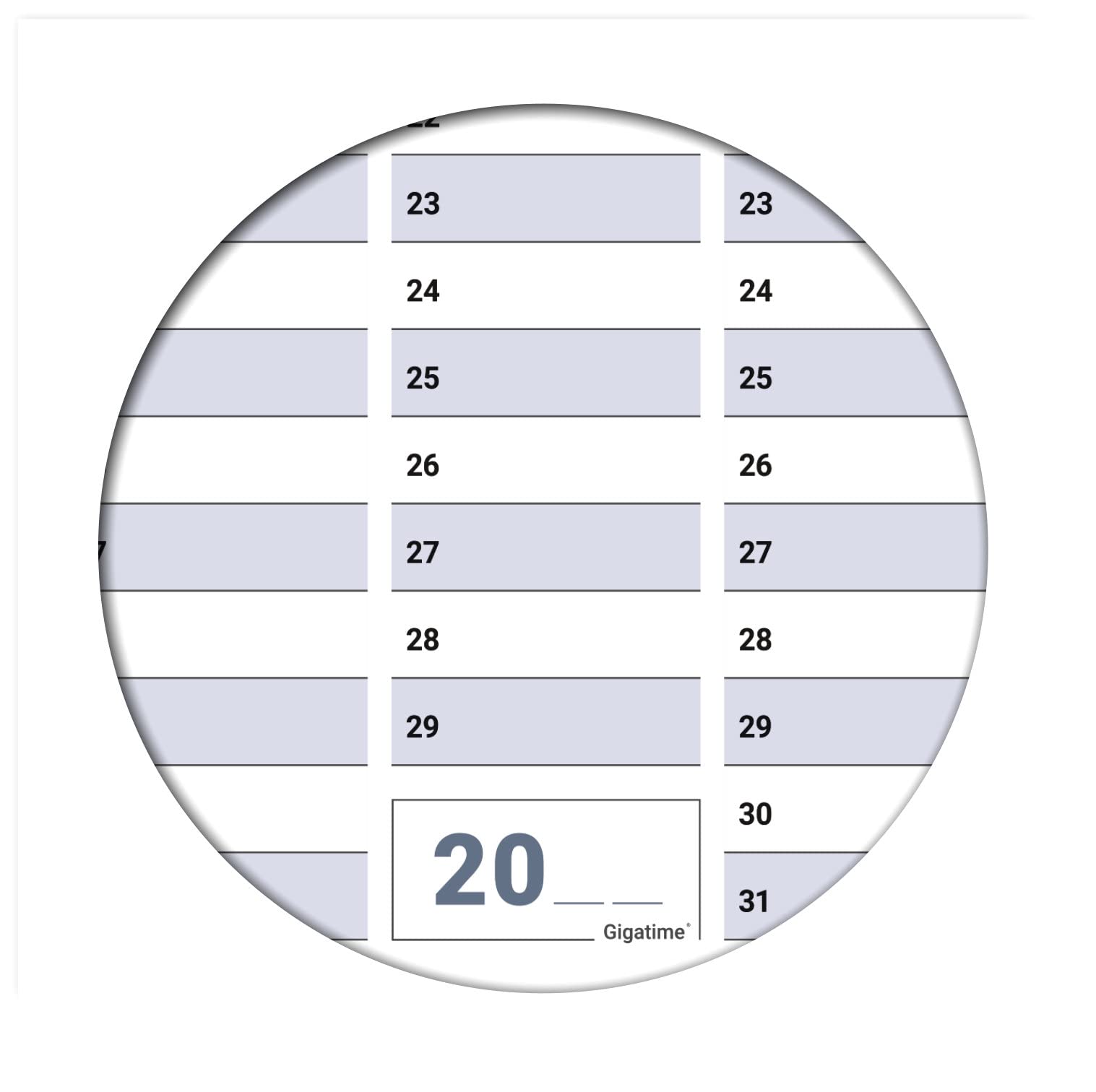 Dauerkalender / Geburtstagskalender Format DIN A1 84,0 x 59,4 cm mit Marker dauerhaft wiederverwendbar, Jahresplaner abwischbar - deutsch