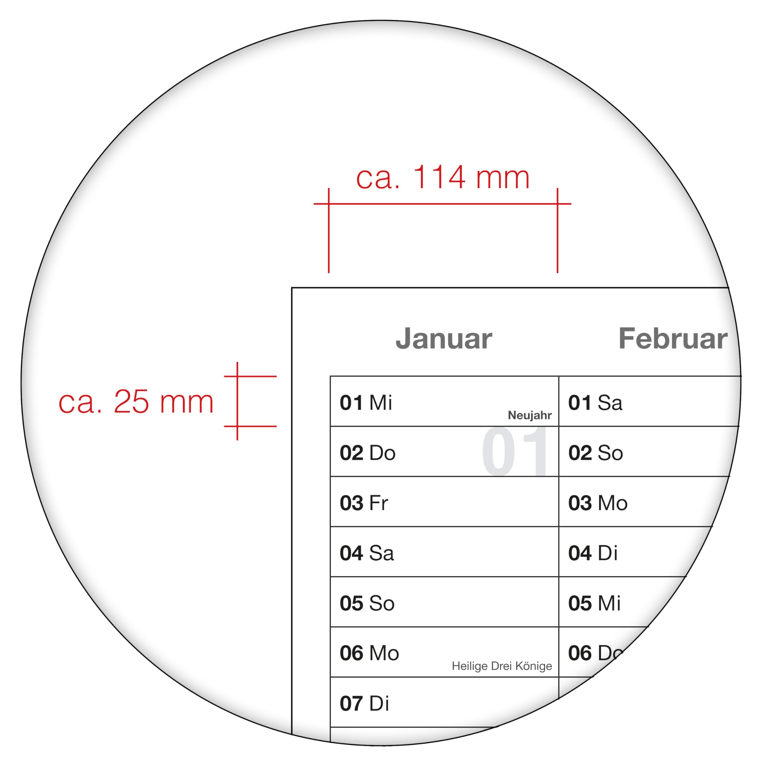 Gigatime Din A0 5 x calendario de pared XL 2025 planificador anual formato: 118,8 x 84,0cm- plegado - planificador de pared, calendario anual, calendario, poster - Espanol