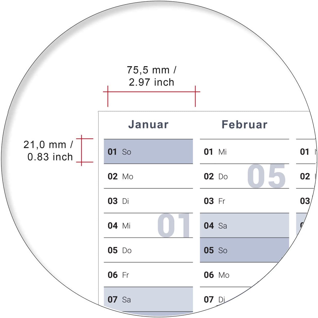 Gigatime Wandkalender Jahresplaner 2025 Format: DIN B1 100,0 x 70,0 cm blaugrau premium Qualität - deutsch