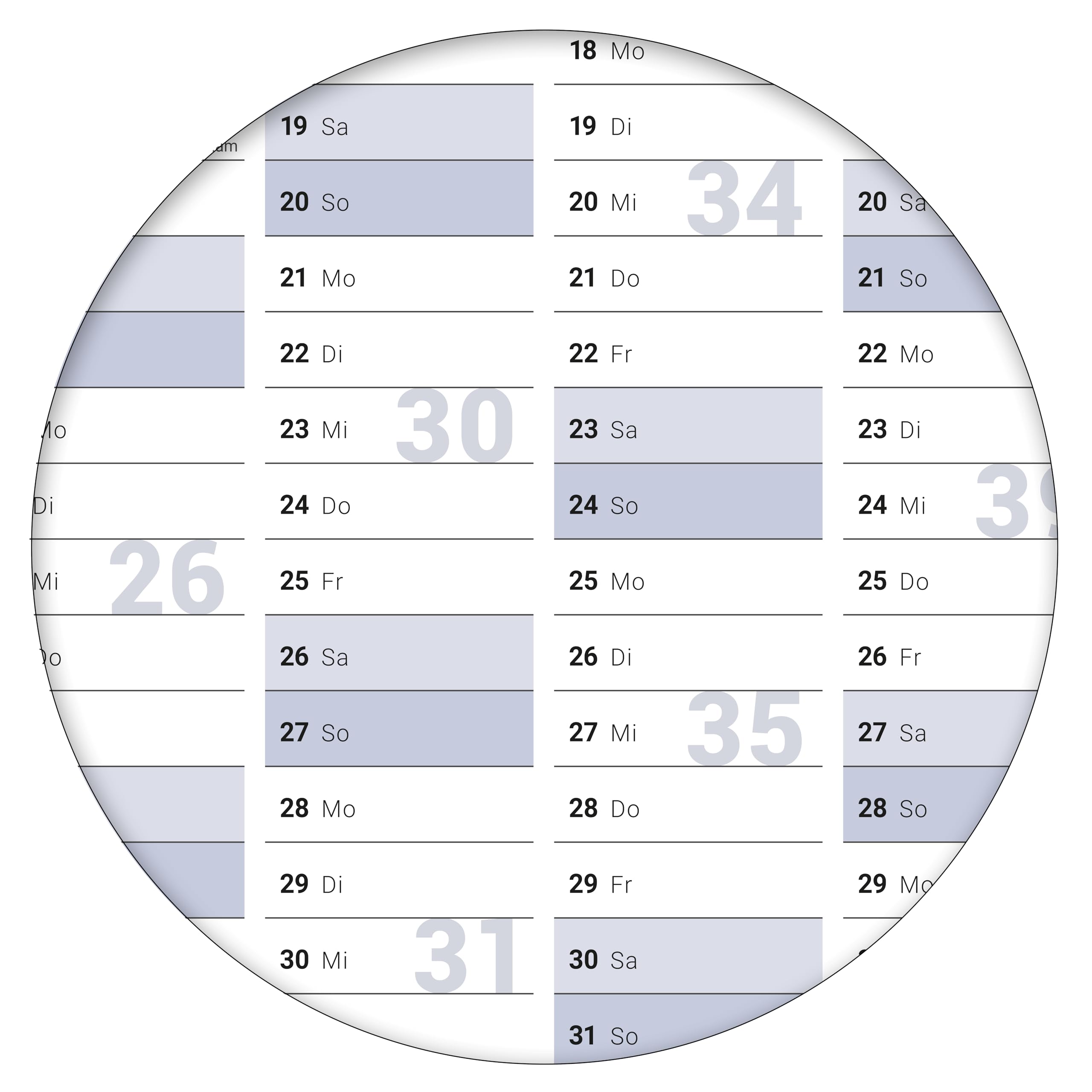 Abwischbarer XXL Jahresplaner Wandkalender 2025. Wandplaner gerollt 140x100cm gross DIN B0 inklusive 1 Marker. Jahreskalender 2025, Kalender - deutsche Sprache - von Gigatime