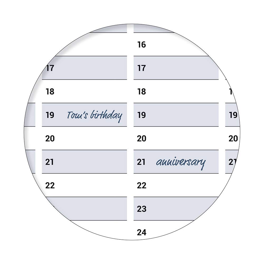 Calendario permanente calendario compleanno calendario da parete perpetuo eterno A2 59,4 x 42,0 cm con pennarello riutilizzabile in modo permanente, lavabile, indipendentemente dall'anno 