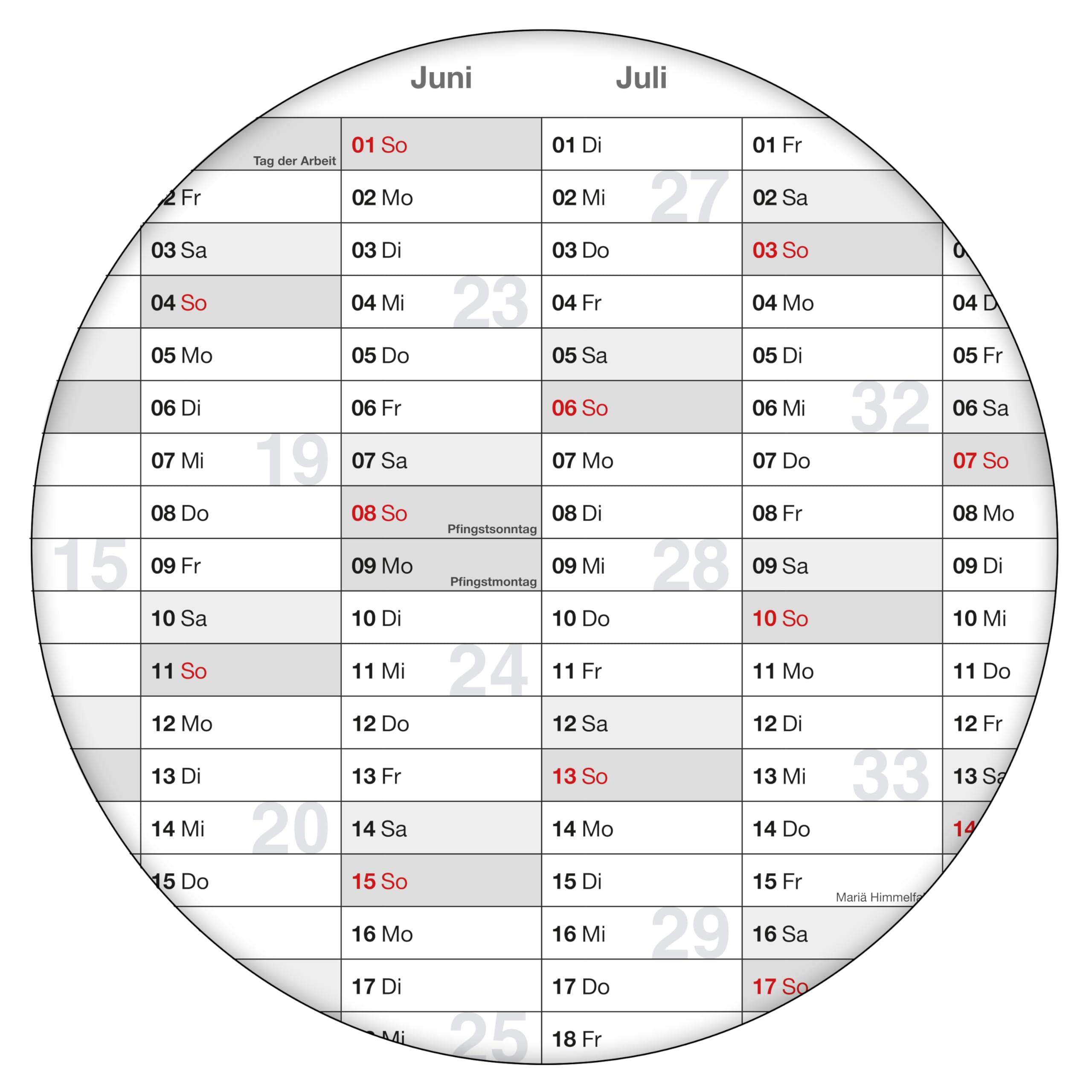 Wandkalender 2025 mit 14 Monaten Übersicht Jahresplaner grau Format: 84,0x59,0cm DIN A1– Wandplaner, Jahreskalender, Poster Plakat - deutsch
